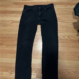 Black straight leg jeans